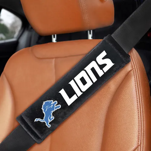 Fan Mats Detroit Lions Embroidered Seatbelt Pad - 2 Pieces