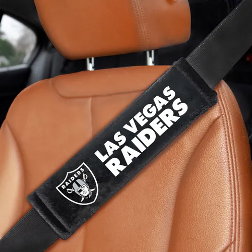 Fan Mats Las Vegas Raiders Embroidered Seatbelt Pad - 2 Pieces