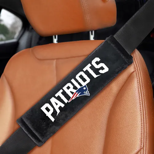 Fan Mats New England Patriots Embroidered Seatbelt Pad - 2 Pieces