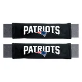 Fan Mats New England Patriots Embroidered Seatbelt Pad - 2 Pieces