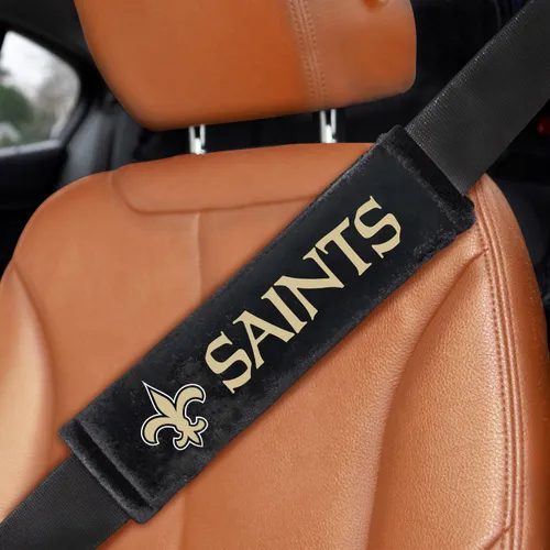 Fan Mats New Orleans Saints Embroidered Seatbelt Pad - 2 Pieces