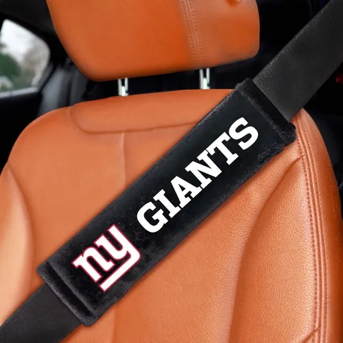 Fan Mats New York Giants Embroidered Seatbelt Pad - 2 Pieces