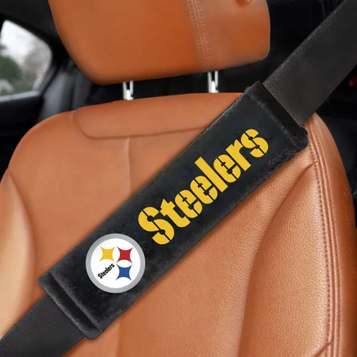 Fan Mats Pittsburgh Steelers Embroidered Seatbelt Pad - 2 Pieces