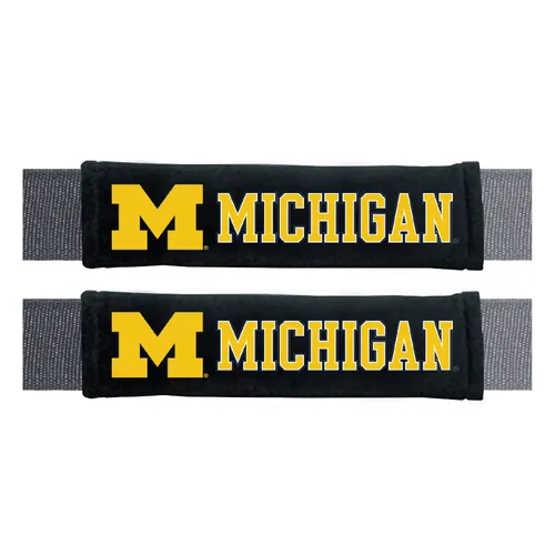 Fan Mats Michigan Wolverines Embroidered Seatbelt Pad - 2 Pieces