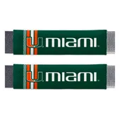 Fan Mats Miami Hurricanes Team Color Rally Seatbelt Pad - 2 Pieces