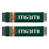 Fan Mats Miami Hurricanes Team Color Rally Seatbelt Pad - 2 Pieces