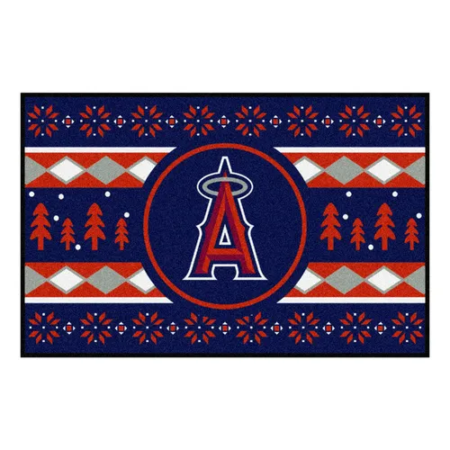 Fan Mats Los Angeles Angels Holiday Sweater Starter Mat Accent Rug - 19In. X 30In.