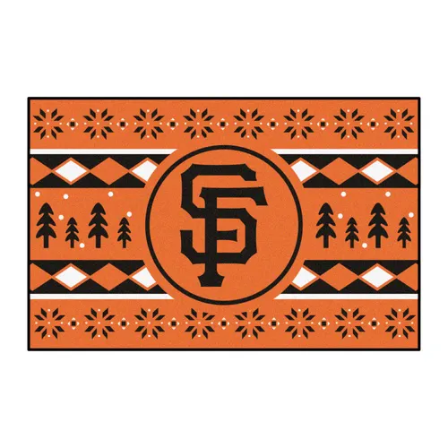 Fan Mats San Francisco Giants Holiday Sweater Starter Mat Accent Rug - 19In. X 30In.