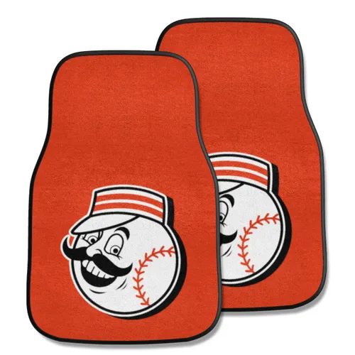 Fan Mats Cincinnati Reds Front Carpet Car Mat Set - 2 Pieces