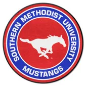 Fan Mats Smu Mustangs Roundel Rug - 27In. Diameter