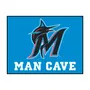 Fan Mats Miami Marlins Man Cave All-Star Rug - 34 In. X 42.5 In.