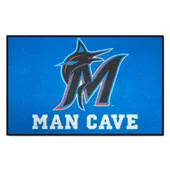 Fan Mats Miami Marlins Man Cave Ulti-Mat Rug - 5Ft. X 8Ft.