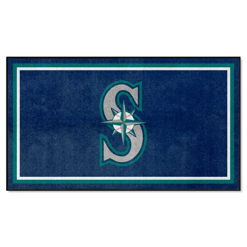 Fan Mats Seattle Mariners 3Ft. X 5Ft. Plush Area Rug