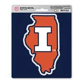 Fan Mats Illinois Illini Team State Shape Decal Sticker