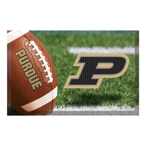 Fan Mats Purdue Rubber Scraper Door Mat