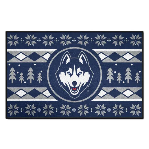Fan Mats Uconn Huskies Holiday Sweater Starter Mat Accent Rug - 19In. X 30In.
