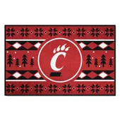 Fan Mats Cincinnati Bearcats Holiday Sweater Starter Mat Accent Rug - 19In. X 30In.