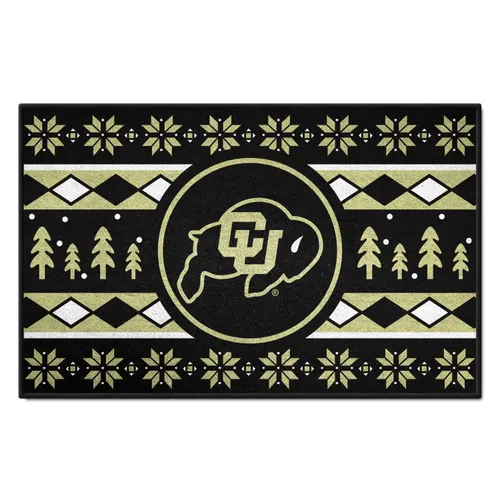 Fan Mats Colorado Buffaloes Holiday Sweater Starter Mat Accent Rug - 19In. X 30In.