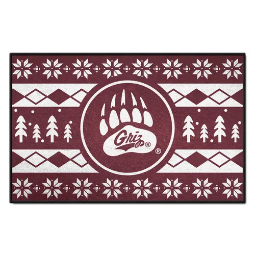 Fan Mats Montana Grizzlies Holiday Sweater Starter Mat Accent Rug - 19In. X 30In.