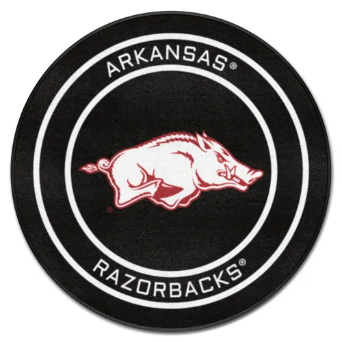 Fan Mats Arkansas Hockey Puck Rug - 27In. Diameter