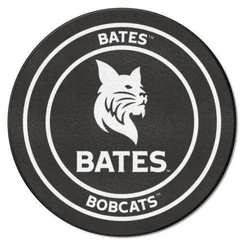 Fan Mats Bates College Bobcats Hockey Puck Rug - 27In. Diameter