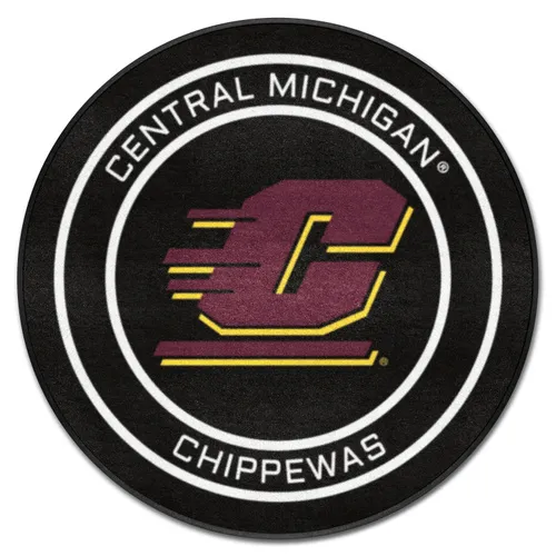 Fan Mats Central Michigan Hockey Puck Rug - 27In. Diameter