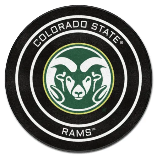 Fan Mats Colorado State Hockey Puck Rug - 27In. Diameter