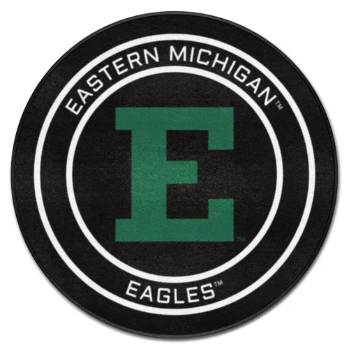 Fan Mats Eastern Michigan Hockey Puck Rug - 27In. Diameter