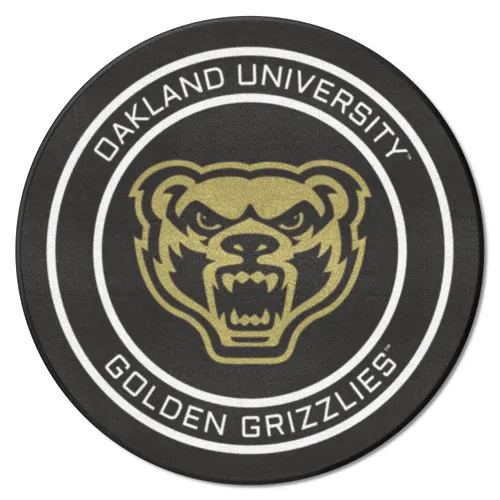 Fan Mats Oakland Golden Grizzlies Hockey Puck Rug - 27In. Diameter