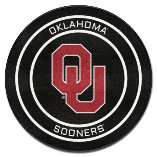 Fan Mats Oklahoma Hockey Puck Rug - 27In. Diameter