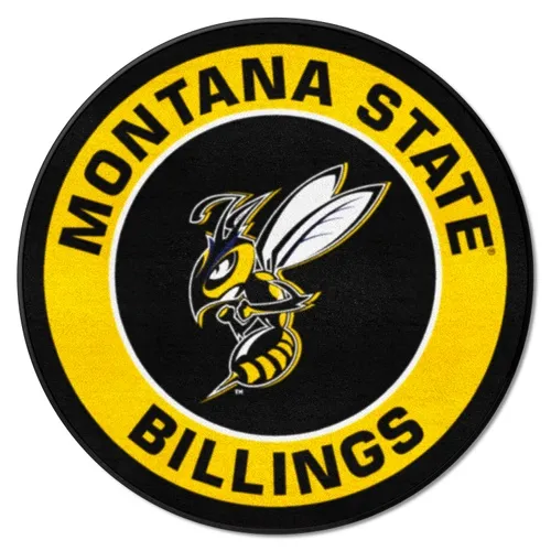 Fan Mats Montana State Billings Yellow Jackets Roundel Rug - 27In. Diameter