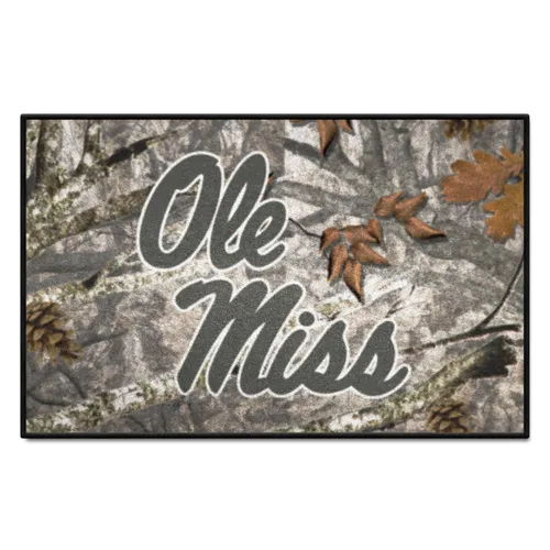 Fan Mats Ole Miss Rebels Camo Starter Mat Accent Rug - 19In. X 30In.