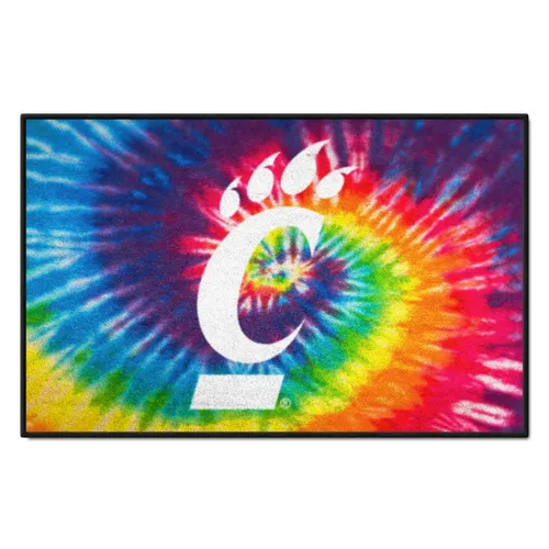 Fan Mats Cincinnati Bearcats Tie Dye Starter Mat Accent Rug - 19In. X 30In.