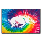 Fan Mats Arkansas Razorbacks Tie Dye Starter Mat Accent Rug - 19In. X 30In.