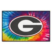 Fan Mats Georgia Bulldogs Tie Dye Starter Mat Accent Rug - 19In. X 30In.