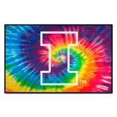 Fan Mats Illinois Illini Tie Dye Starter Mat Accent Rug - 19In. X 30In.