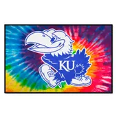 Fan Mats Kansas Jayhawks Tie Dye Starter Mat Accent Rug - 19In. X 30In.