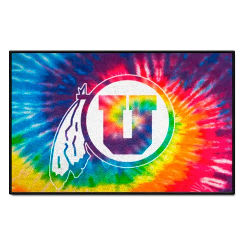 Fan Mats Utah Utes Tie Dye Starter Mat Accent Rug - 19In. X 30In.