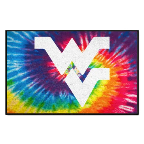 Fan Mats West Virginia Mountaineers Tie Dye Starter Mat Accent Rug - 19In. X 30In.