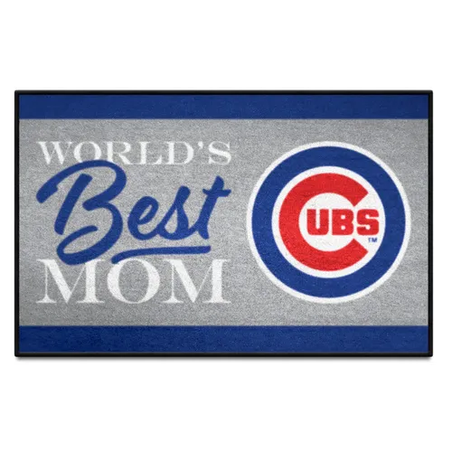 Fan Mats Chicago Cubs World's Best Mom Starter Mat Accent Rug - 19In. X 30In.