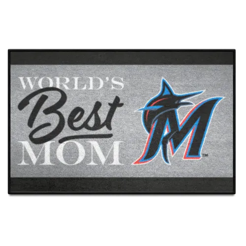 Fan Mats Miami Marlins World's Best Mom Starter Mat Accent Rug - 19In. X 30In.