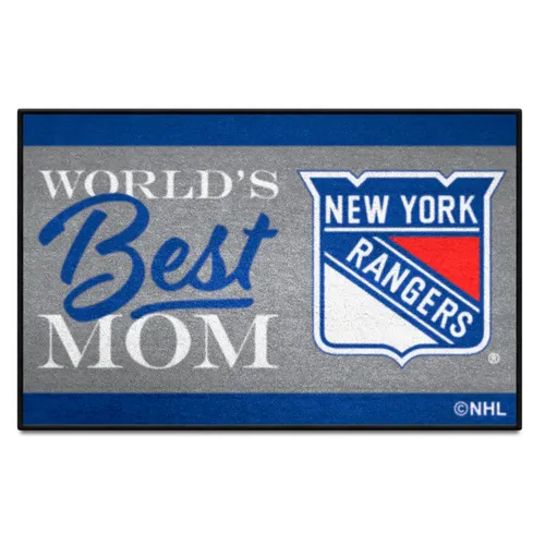 Fan Mats New York Rangers World's Best Mom Starter Mat Accent Rug - 19In. X 30In.