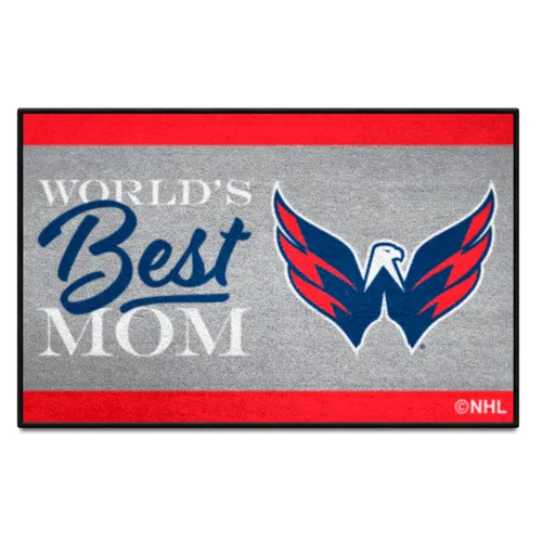 Fan Mats Washington Capitals World's Best Mom Starter Mat Accent Rug - 19In. X 30In.