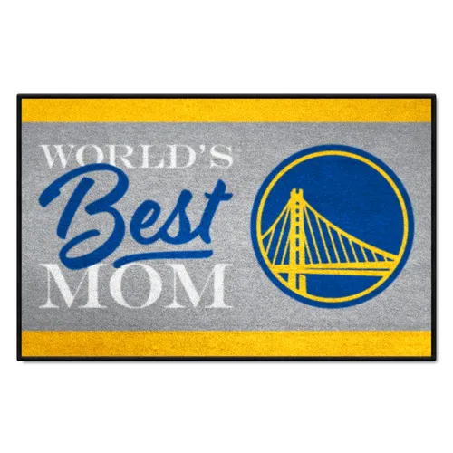 Fan Mats Golden State Warriors World's Best Mom Starter Mat Accent Rug - 19In. X 30In.