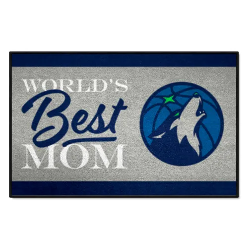 Fan Mats Minnesota Timberwolves World's Best Mom Starter Mat Accent Rug - 19In. X 30In.