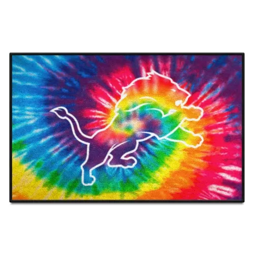 Fan Mats Detroit Lions Tie Dye Starter Mat Accent Rug - 19In. X 30In.