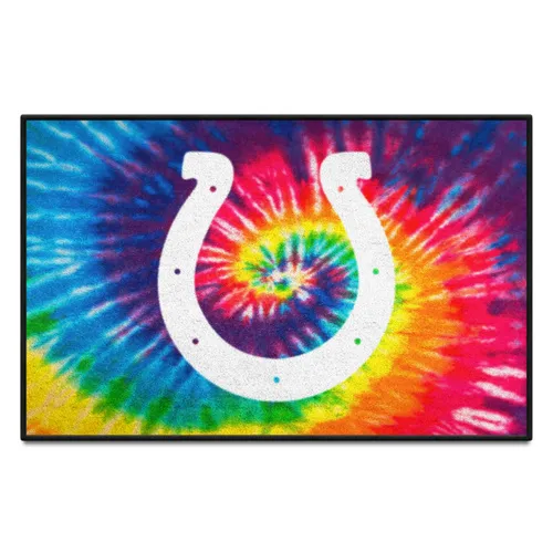 Fan Mats Indianapolis Colts Tie Dye Starter Mat Accent Rug - 19In. X 30In.