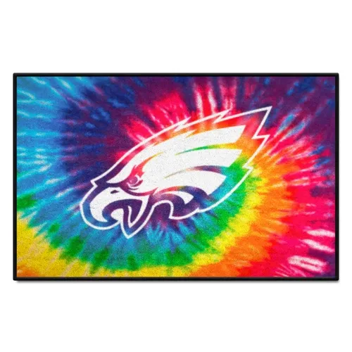 Fan Mats Philadelphia Eagles Tie Dye Starter Mat Accent Rug - 19In. X 30In.