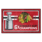 Fan Mats Chicago Blackhawks Dynasty 4Ft. X 6Ft. Plush Area Rug