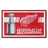 Fan Mats Detroit Red Wings Dynasty 4Ft. X 6Ft. Plush Area Rug